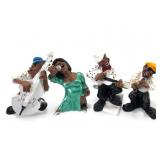 Jazz Band Quartet Figurines 5 Inches Tall
