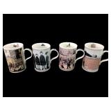 L.S. Lowry Wren China Mugs Set Of 4