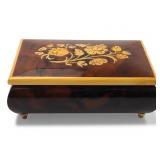 Vintage Italian Sorrento-Style Music Box With Reug