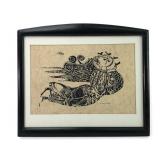 Signed Susan Bolt Woodblock Print 18 5/8 X 16