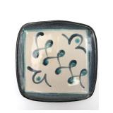 MCM Glidden Pottery Running Water Blue Plate