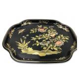 Vtg Metal Floral Mayfly Bugs Tray Made In England