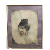 Inuit Boy By Harry Blomme Oil Pastel