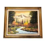 P Beltrame Framed Landscape Oil On Canvas