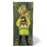 1960s Jan McPherson Folk Art Painting On Wood