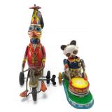 Tin Wind-Up Toys ï¿½ Duck & Panda