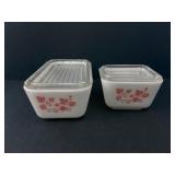 Pyrex Pink Gooseberry Refrigerator Dishes