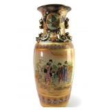 24-Inch Satsuma Style Decorative Vase