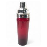 Home Essentials Ruby Red Glass & Chrome Shaker