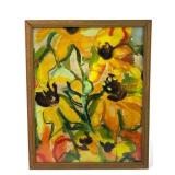 1963 Dinah Portner Watercolor Under Glass