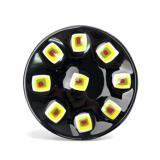 Signed Fused Glass Platter With Geometric Design