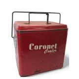 Vtg 1960s Coronet Cooler Red Metal