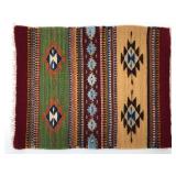 Zapotec Style Handwoven Wool Rug 18.25 X 14.5