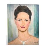 Edward D. Stross Portrait On Wood Board