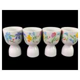 Heinrich Germany Floral Egg Cups Set Of 4