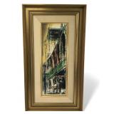 MCM Signed Watercolor New Orleans Street Scene