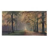 Fall Forest Landscape Painting Signed Raze