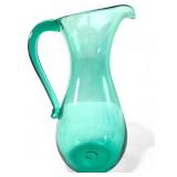 MCM Blenko #569 Sea Green Glass Pitcher 12 Tall