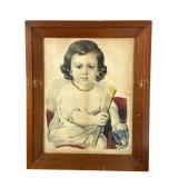 Grandpaï¿½s Cane Lithograph By Currier & Ives