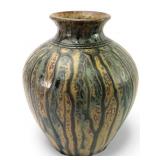 Leftwich Folk Pottery Drip Glaze Vase 2002