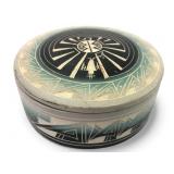 Native American Sgraffito Pottery Lidded Jar