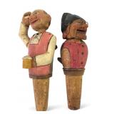 Vtg Hand Carved Wood Folk Art Mechanical Corks