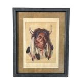 Adam Sherriff Scott Framed Print Of Native Chief