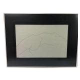 Minimalist Line Drawing Of Nude By JEY