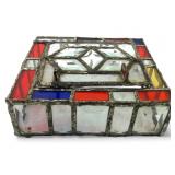Handmade Leaded Stained Glass Box With Lid