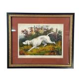 Currier & Ives Print ï¿½A Stanch Pointerï¿½