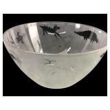 Arcoroc France Frosted Aztec Animals Bowl