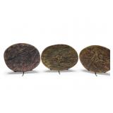 David Salk Handcrafted Bark Plates W/ Stands