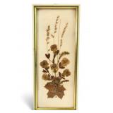 Vtg Dried Pressed Florals 12.25 X 5 Frame