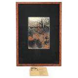 Ann Leech Mixed Media Framed Artwork 15.5 X 22