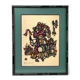 Signed Kiyoshi Ikezumi Japanese Wood Block Print