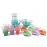 14pc NEW MCM Blendo Glass Set