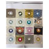 16 Vintage 45 RPM Vinyl Records