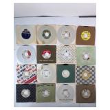 16 Assorted 45 RPM Vinyl Records