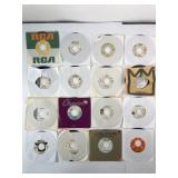 16 Vintage 45 RPM Vinyl Records