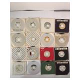 16 Vintage 45 RPM Records
