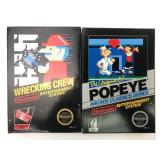 Nintendo Popeye & Wrecking Crew NES Games