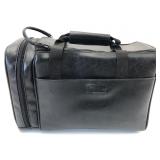 Black Leather Gaming Carrying Case 14 X 9.5 X 5