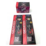 Sega Genesis Cables & AC Adaptor New In Box