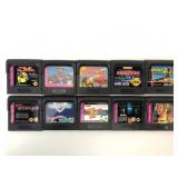 10 Sega Game Gear Cartridges