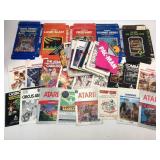 Atari Game Manuals & 5 Flat Game Boxes Lot