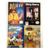 4 NES Games Dirty Harry, Operation Wolf, Deja Vu &