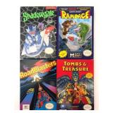 4 NES Games Shadowgate, Rampage, RoadBlasters & To