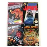 4 NES Games Gyruss, Dynowarz, Jaws & High Speed