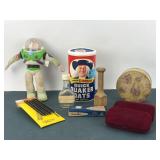 Vintage Toys, Oats Tin & Misc. Items Lot
