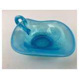 Vintage Dugan diamond opalescent glass bonbon dish